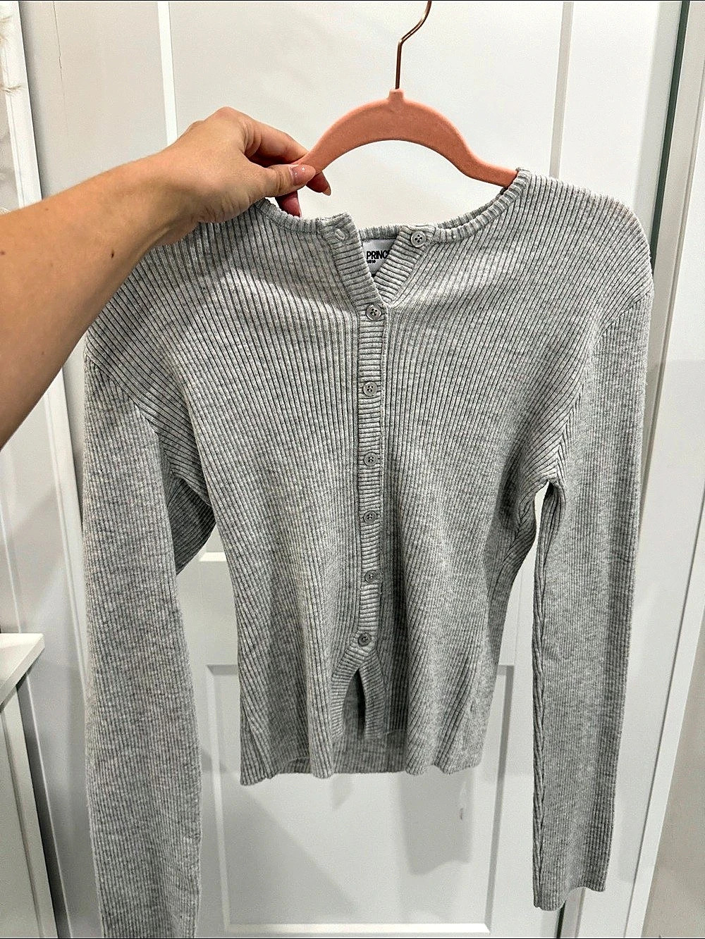 Princess Polly Better Than Fiction Cardigan Gray AU/UK 14